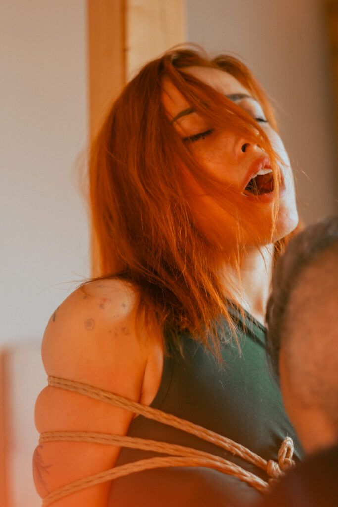 Intimate shibari session