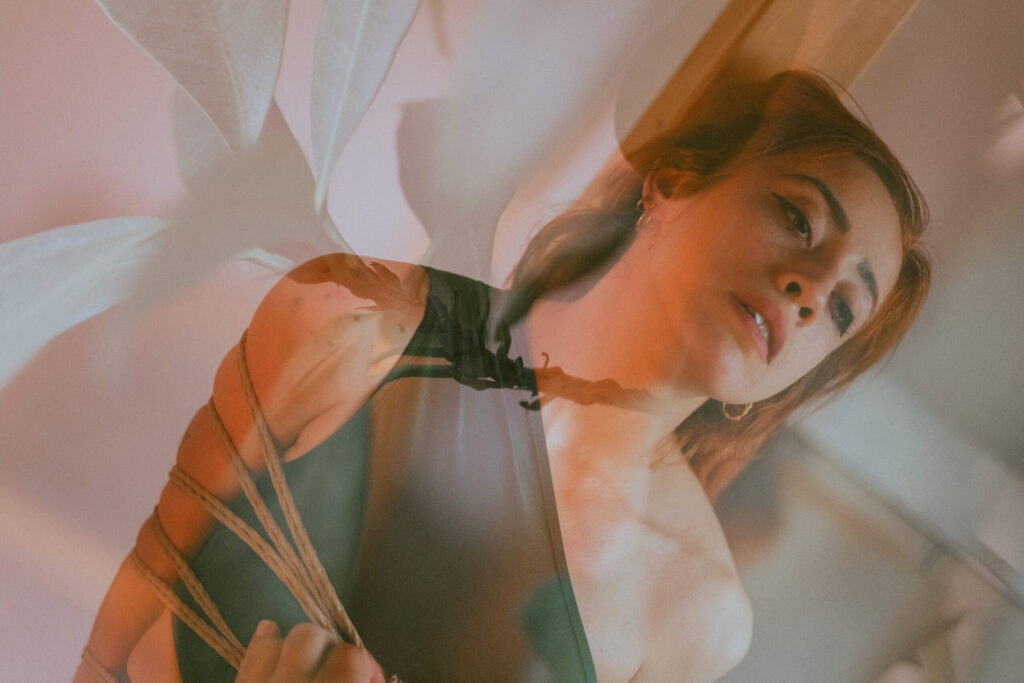 Intimate shibari session