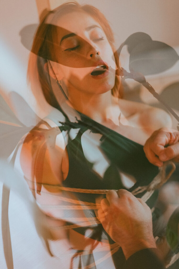 Intimate shibari session