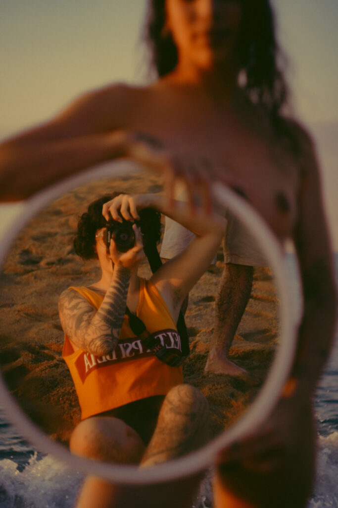 Sunrise photoshoot on the beach. Mindful photography workshop 