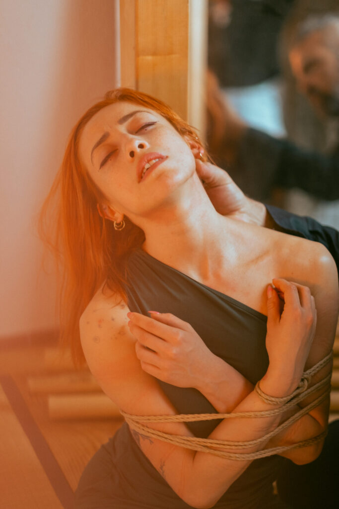 Intimate shibari session