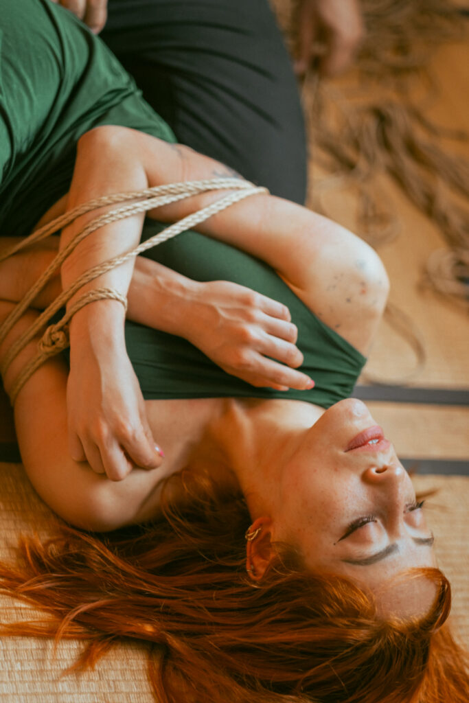 Intimate shibari session