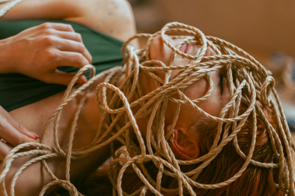 Intimate shibari session