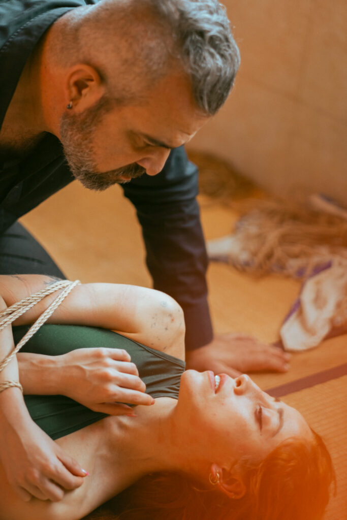 Intimate shibari session