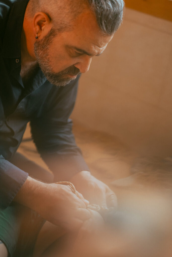 Intimate shibari session