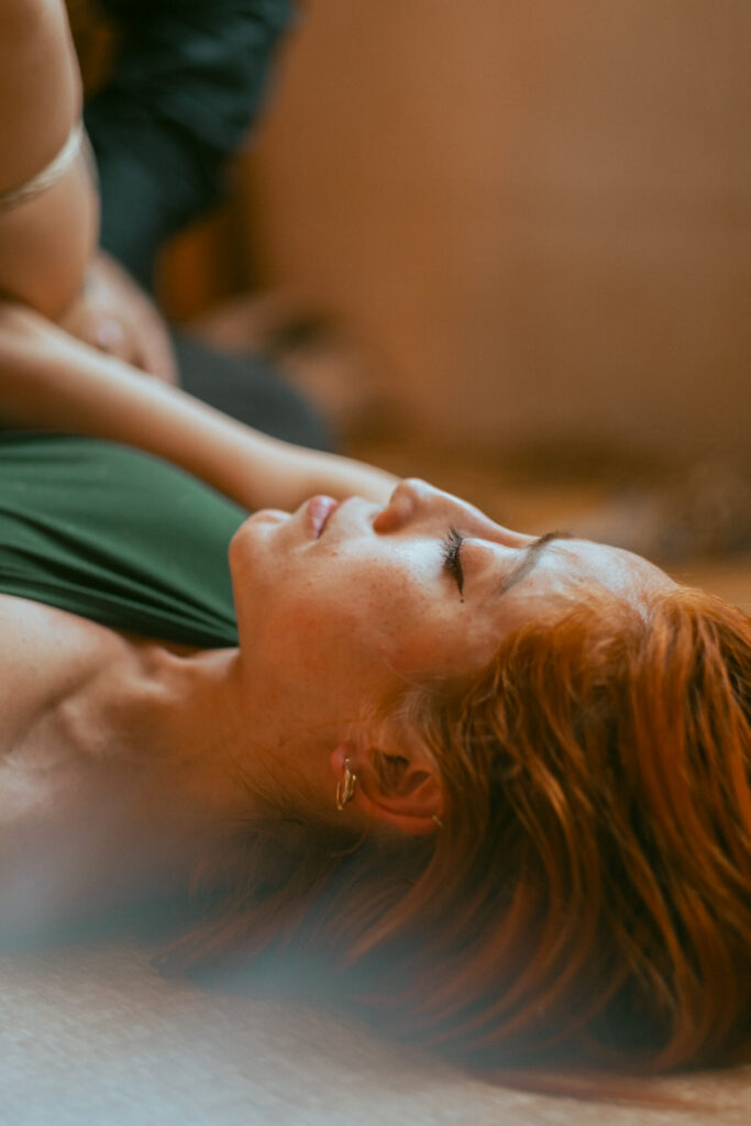 Intimate shibari session