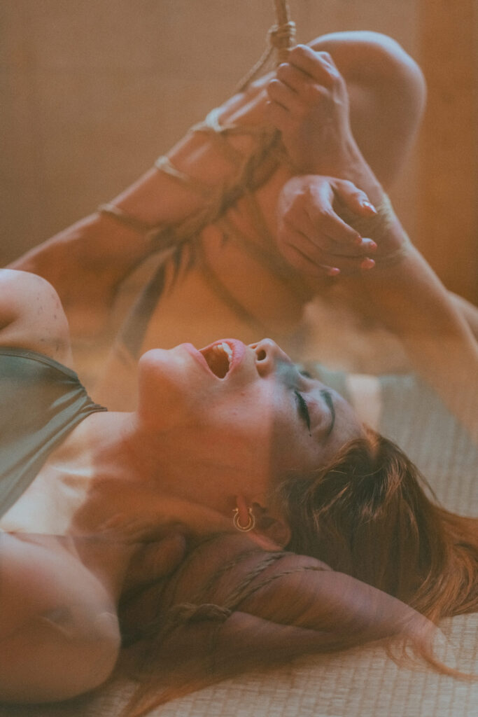 Intimate shibari session
