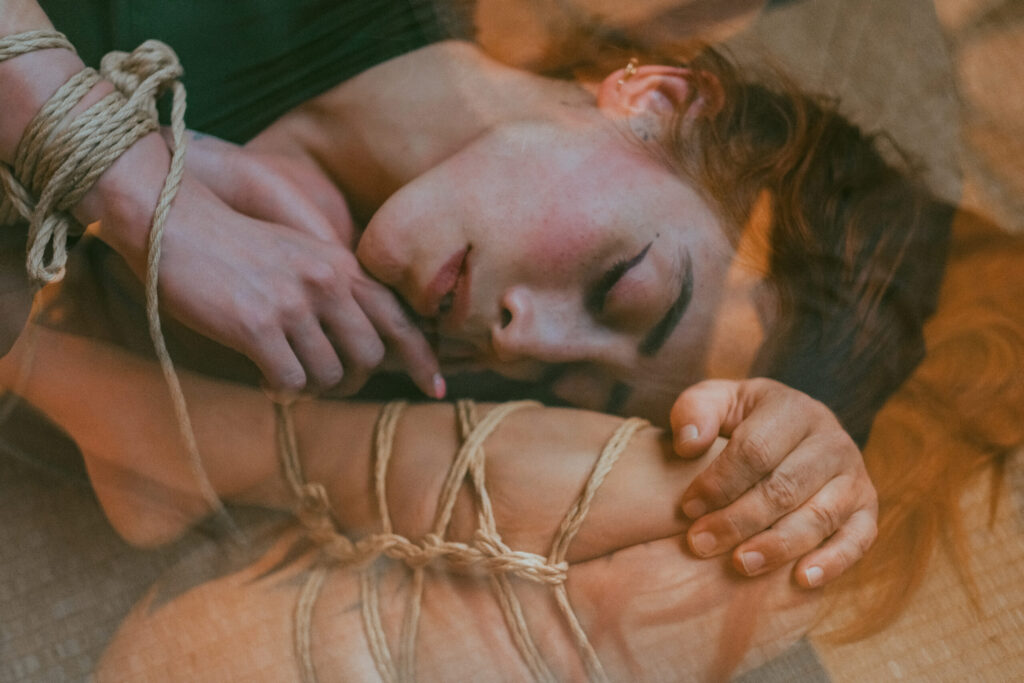 Intimate shibari session