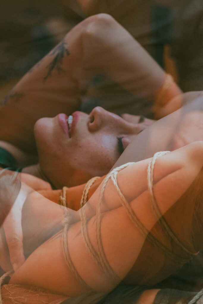 Intimate shibari session