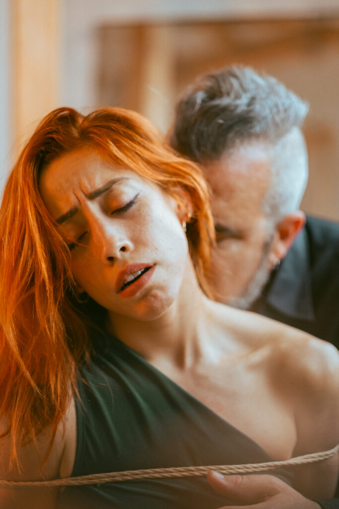 Intimate shibari session