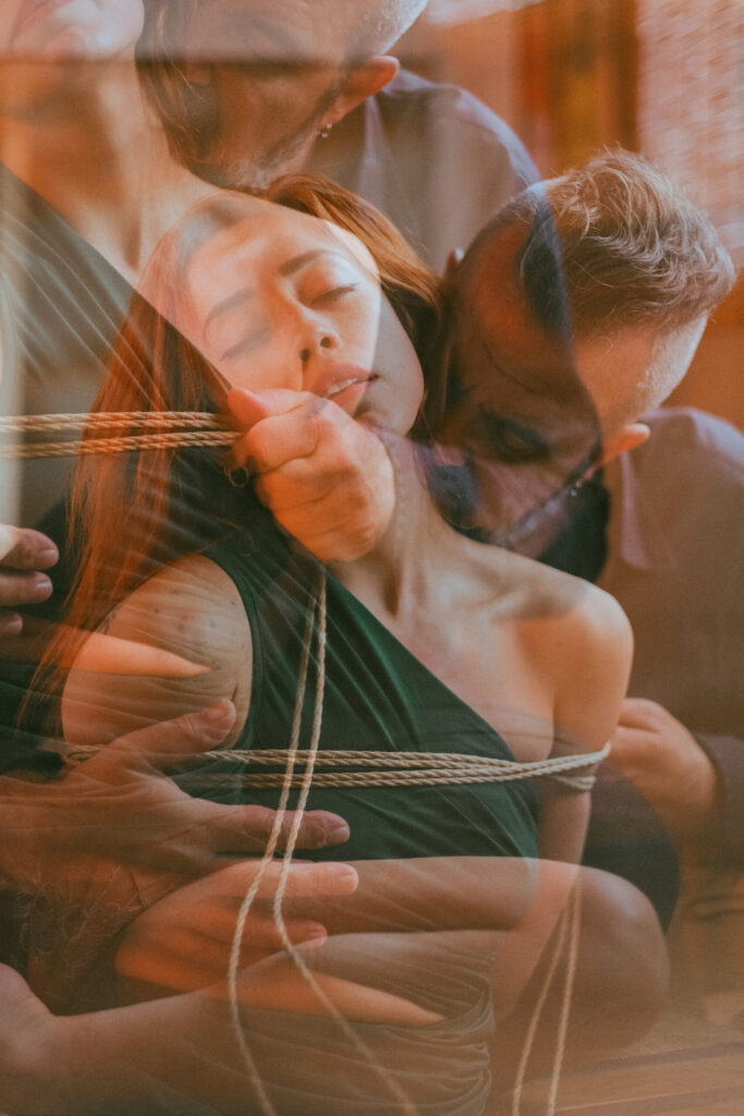Intimate shibari session
