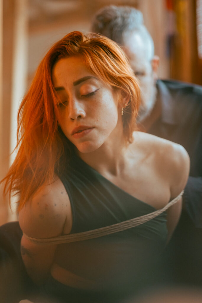 Intimate shibari session