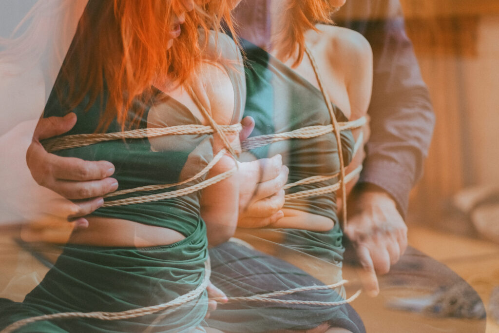 Intimate shibari session