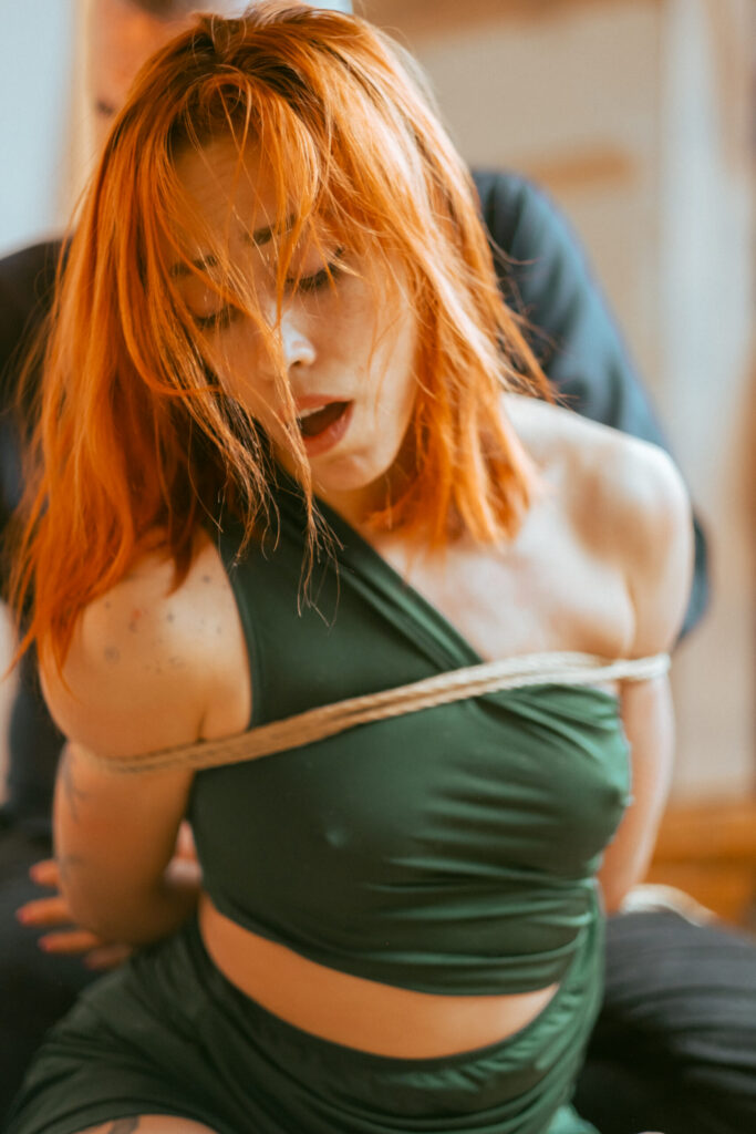 Intimate shibari session