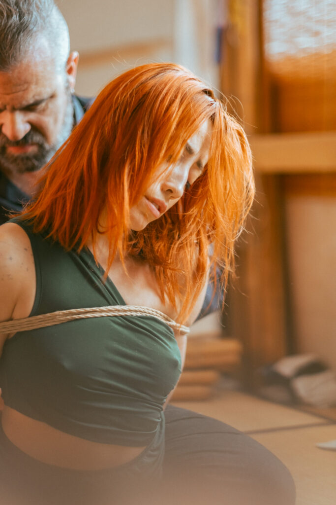 Intimate shibari session