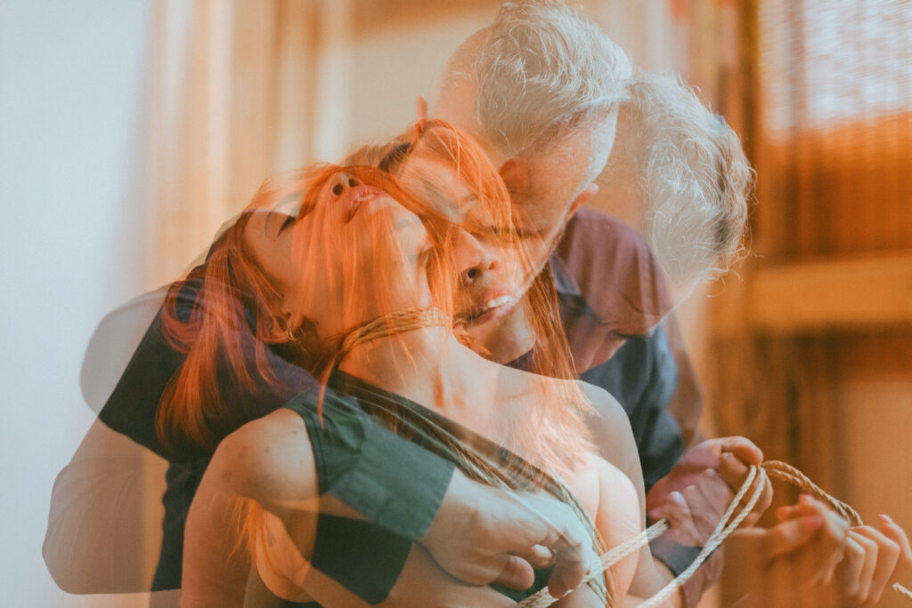 Intimate shibari session