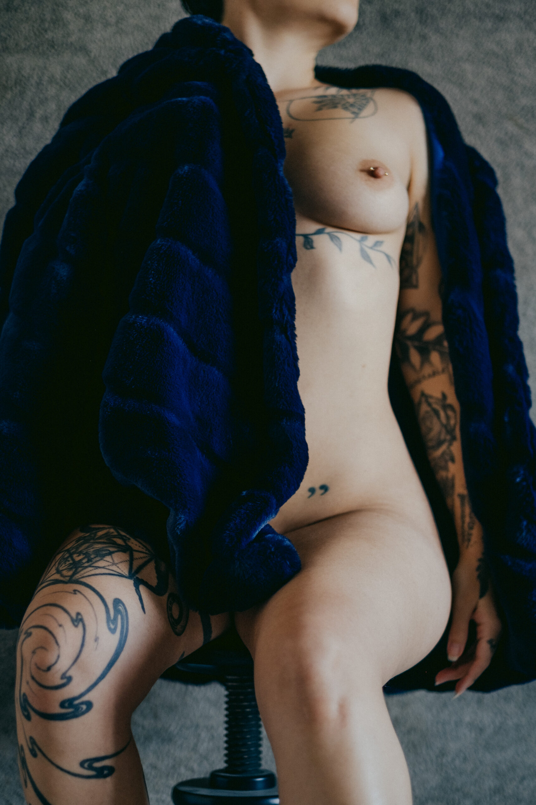 self-portraits blue jacket