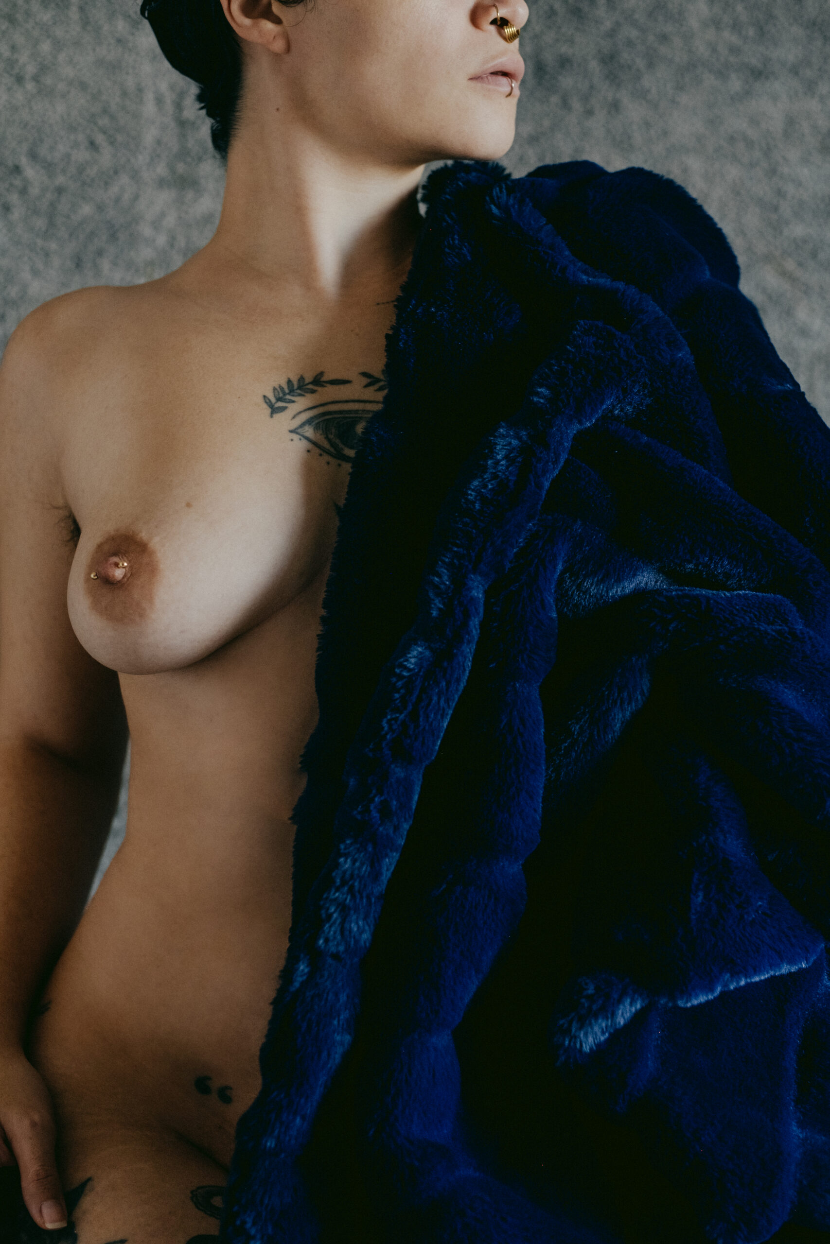 self-portraits blue jacket