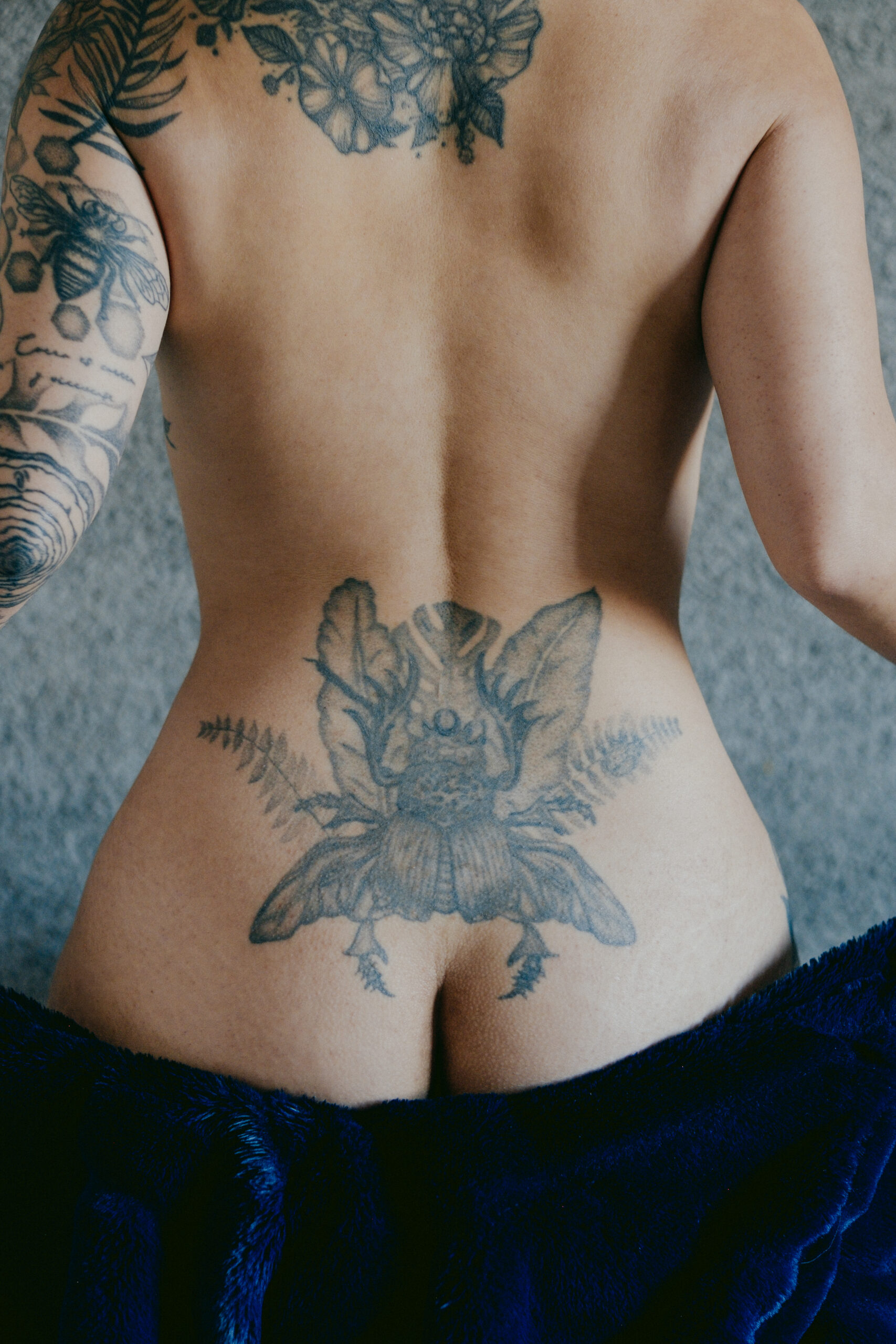 self-portraits blue jacket