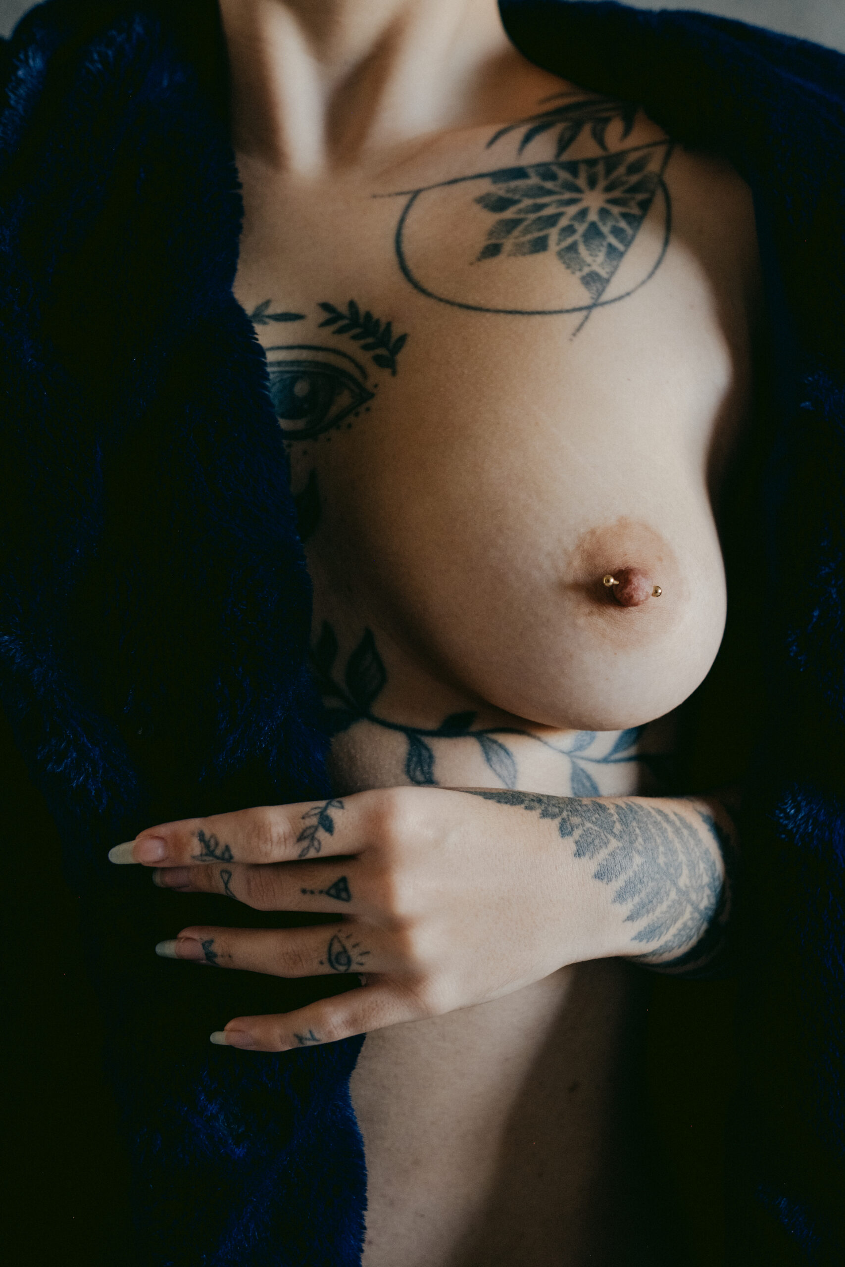 self-portraits blue jacket