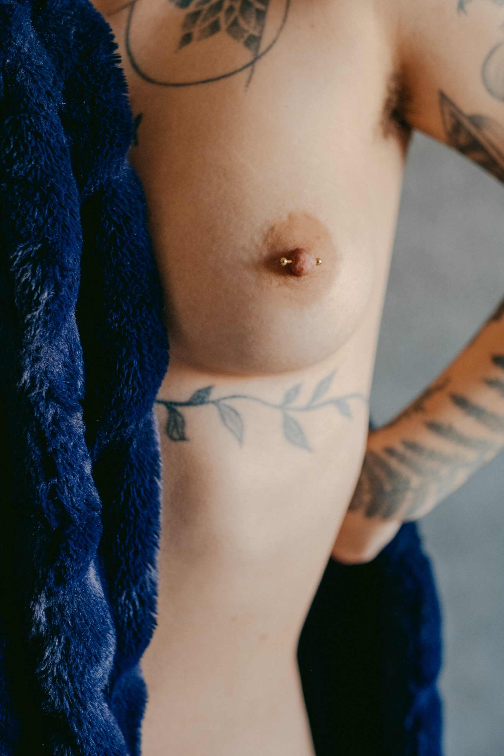 self-portraits blue jacket