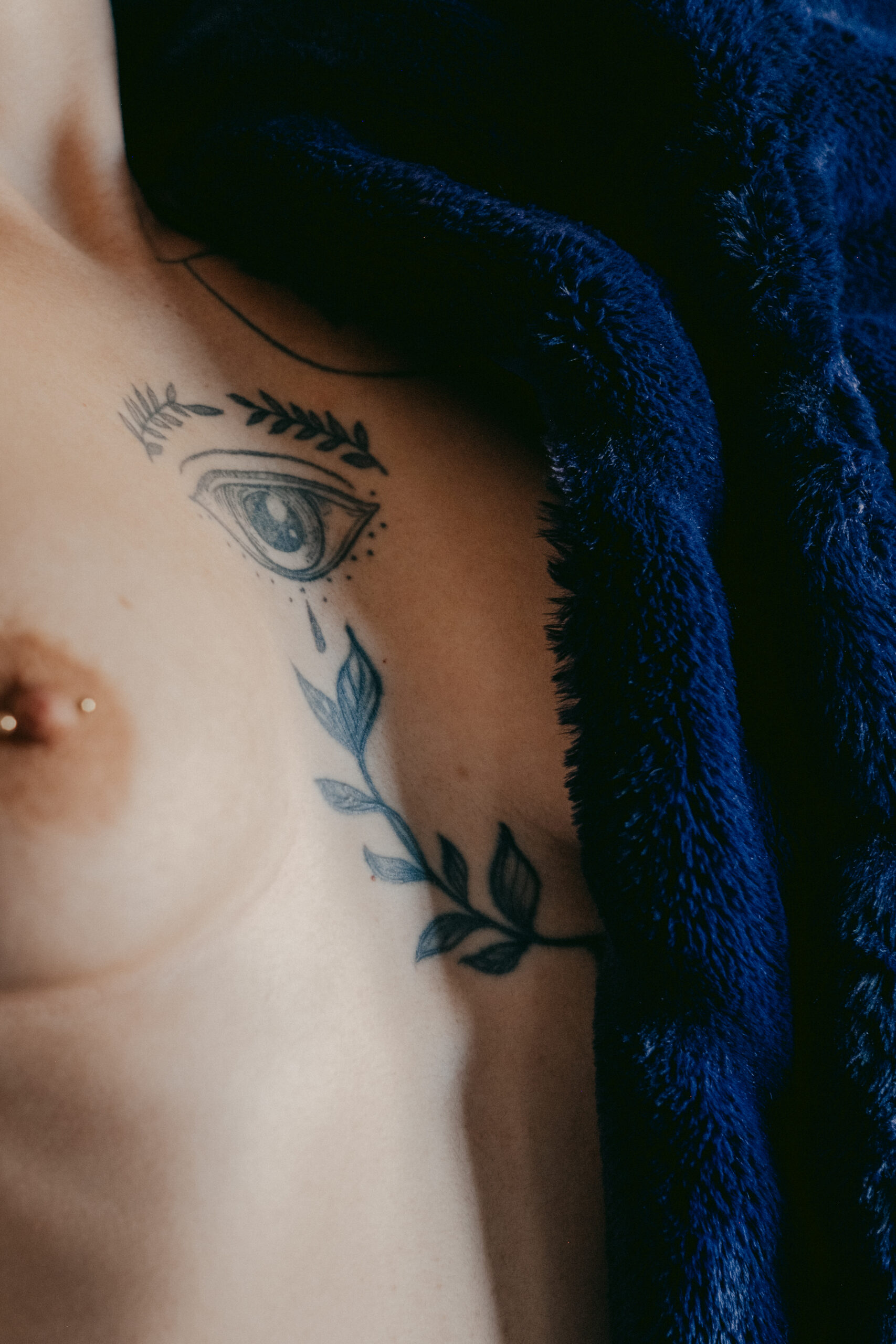 self-portraits blue jacket