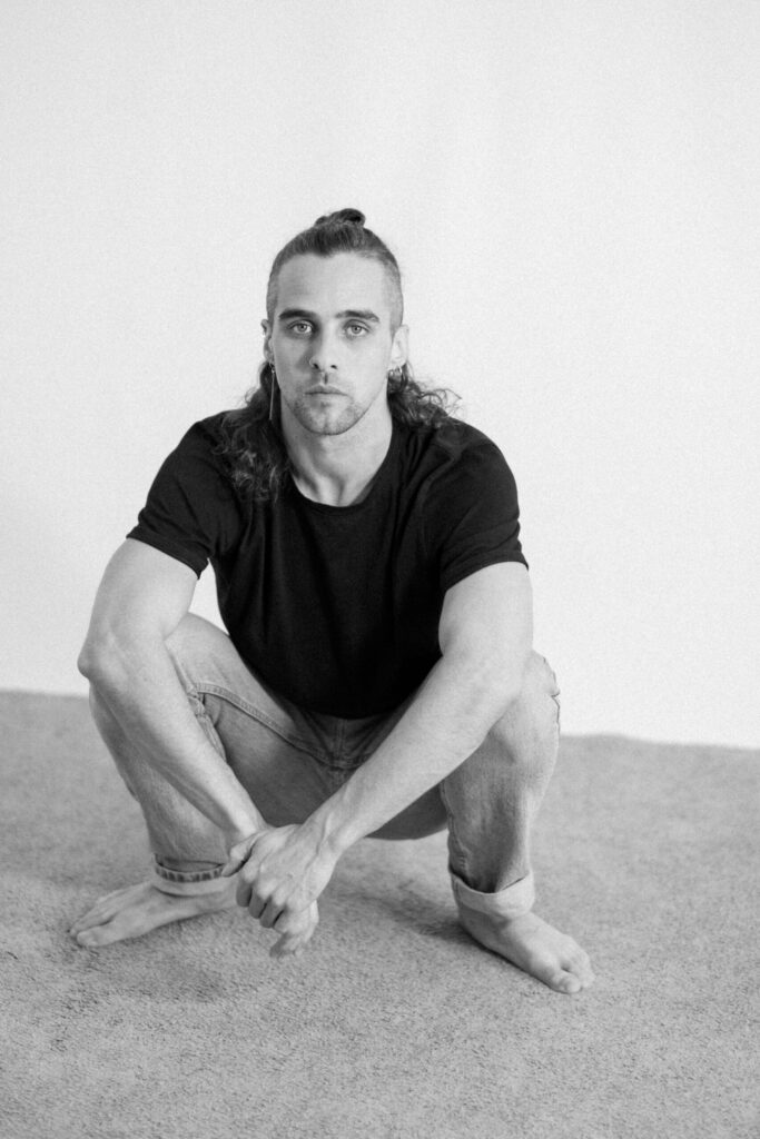 Intimate photoshoot with male model