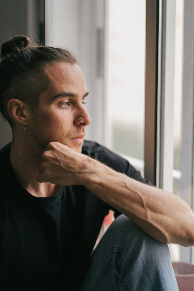 Intimate photoshoot with male model