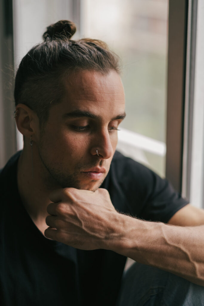 Intimate photoshoot with male model