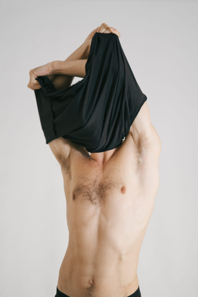 Intimate photoshoot with male model