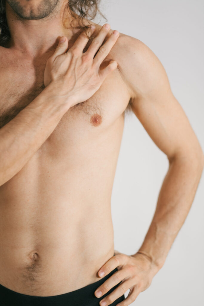 Intimate photoshoot with male model