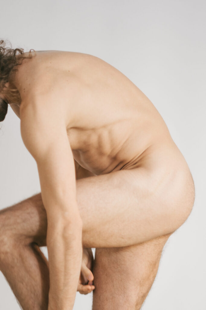 Intimate photoshoot with male model