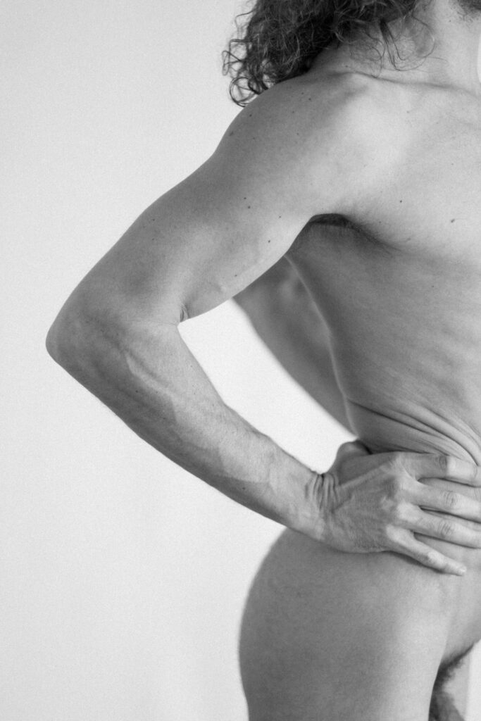 Intimate photoshoot with male model