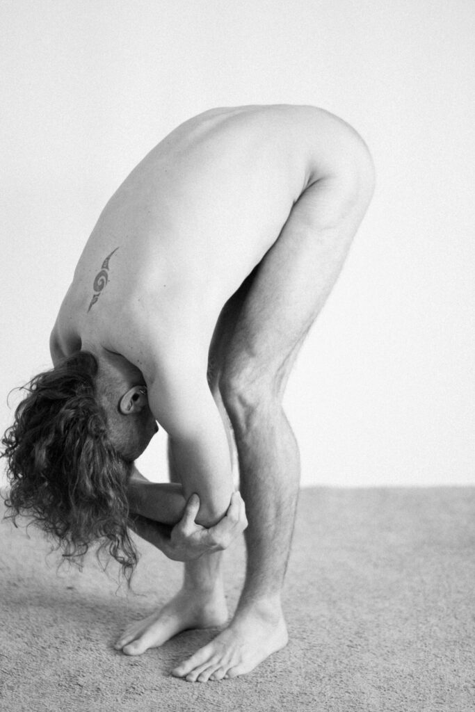 Intimate photoshoot with male model