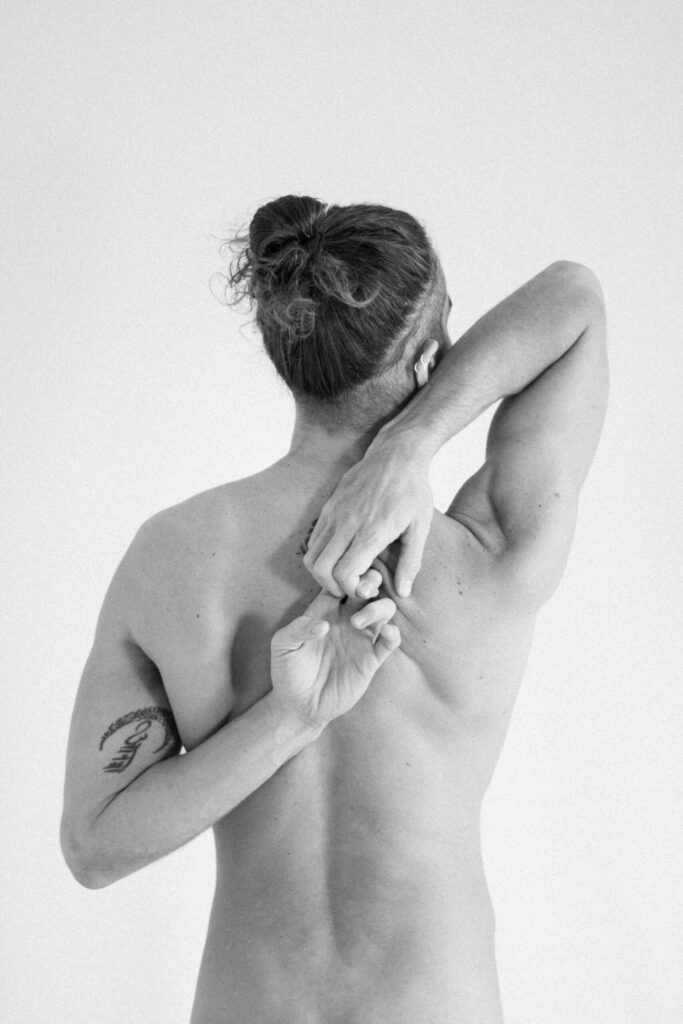 Intimate photoshoot with male model