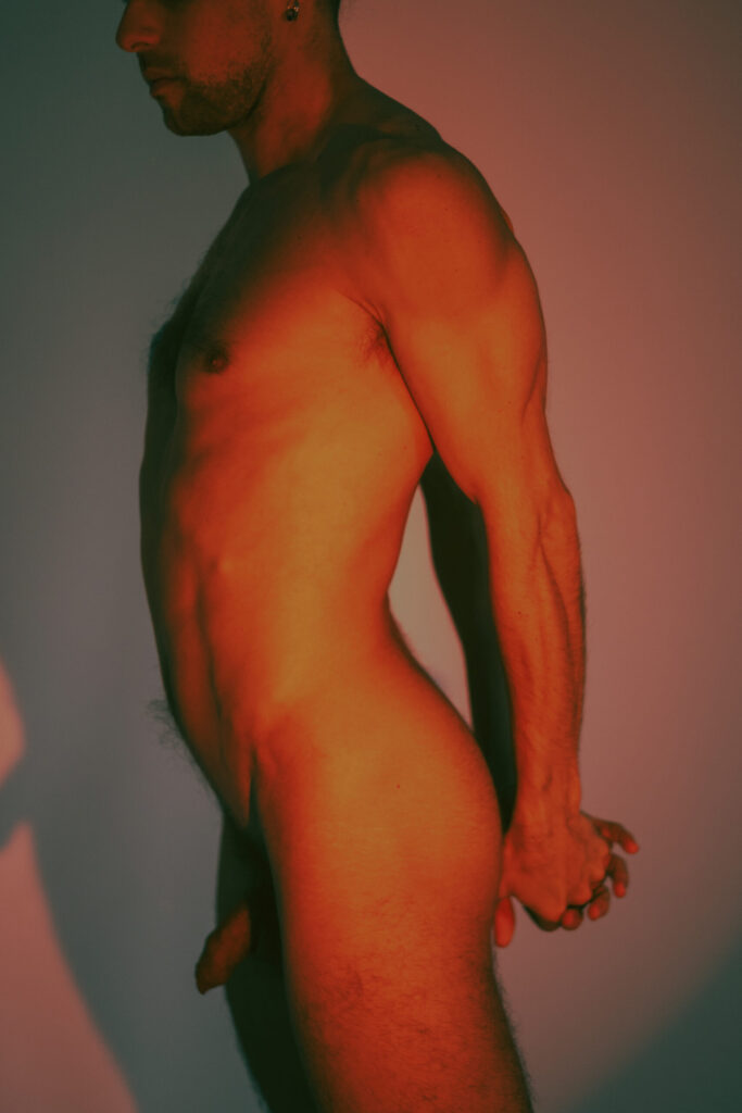 Intimate photoshoot with male model