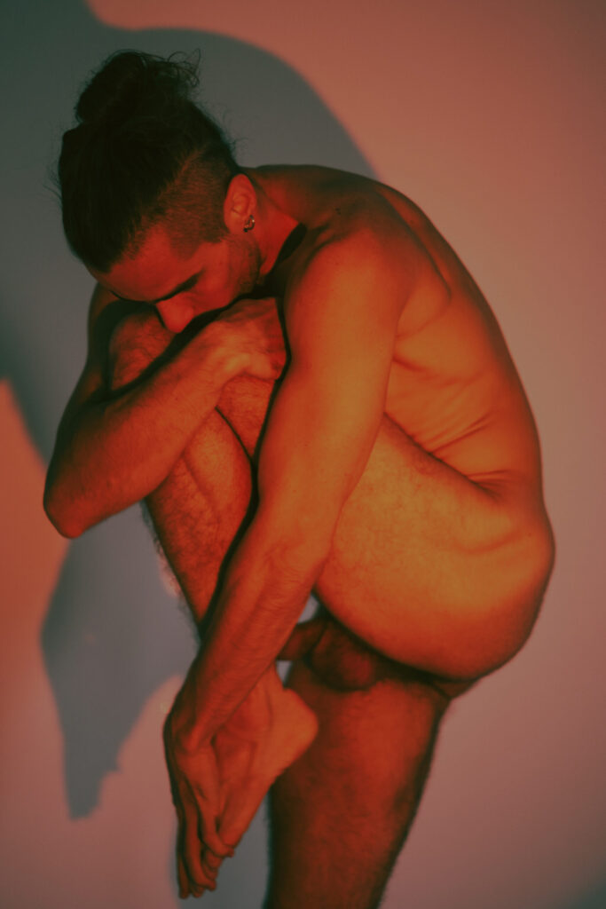 Intimate photoshoot with male model