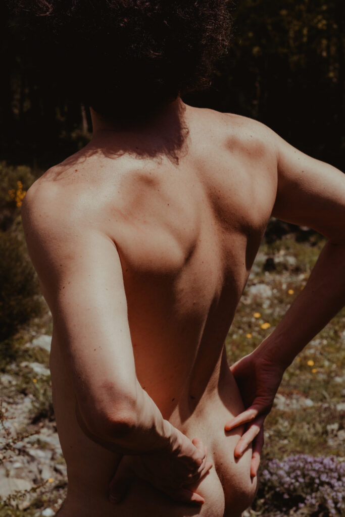 Nude photoshoot in nature