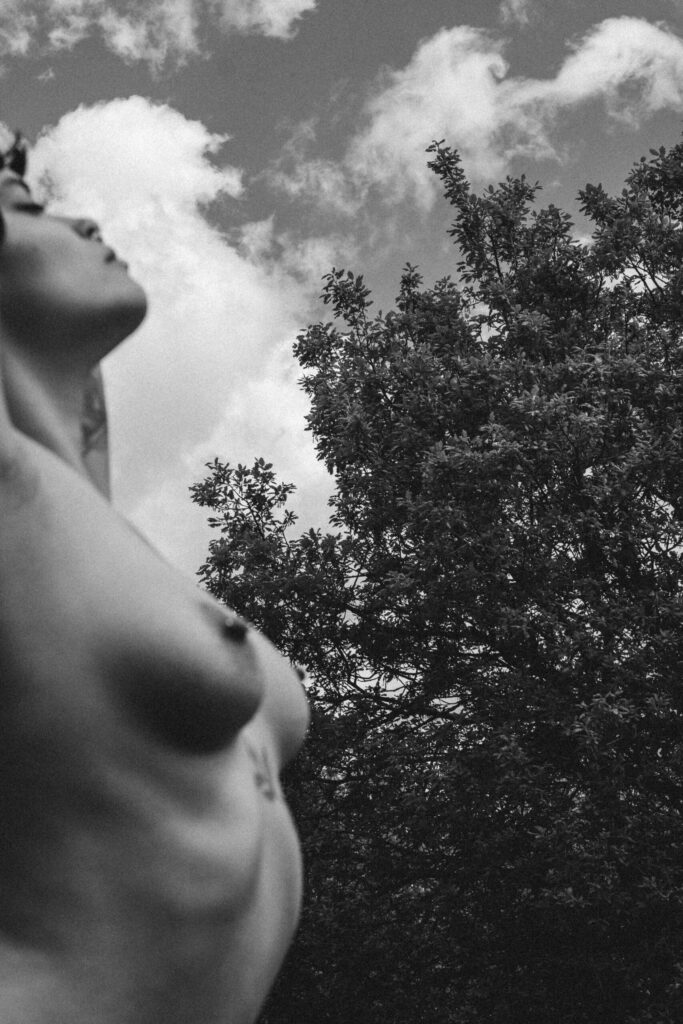 Nude photoshoot in nature