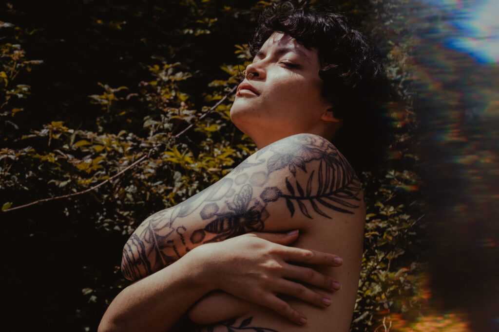 Nude photoshoot in nature