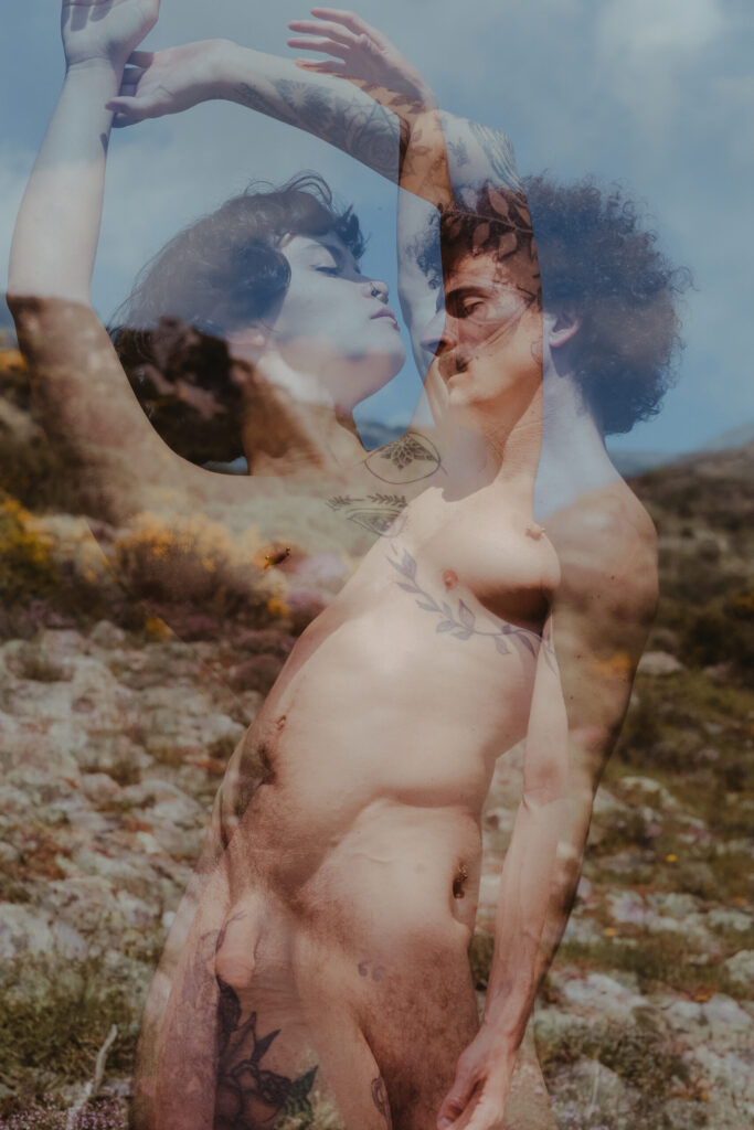 Nude photoshoot in nature