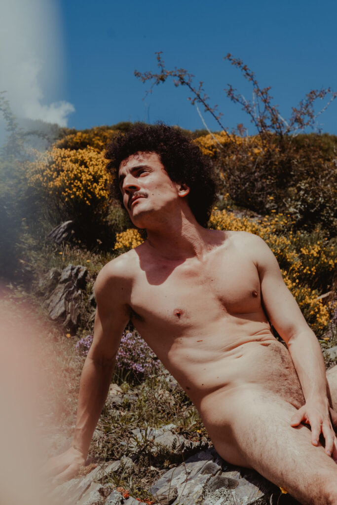 Nude photoshoot in nature