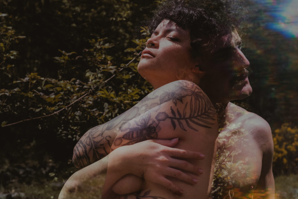 Nude photoshoot in nature