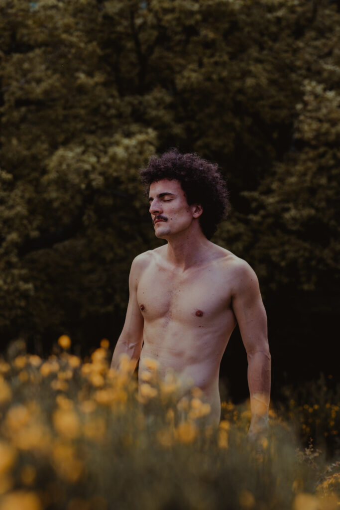 Nude photoshoot in nature