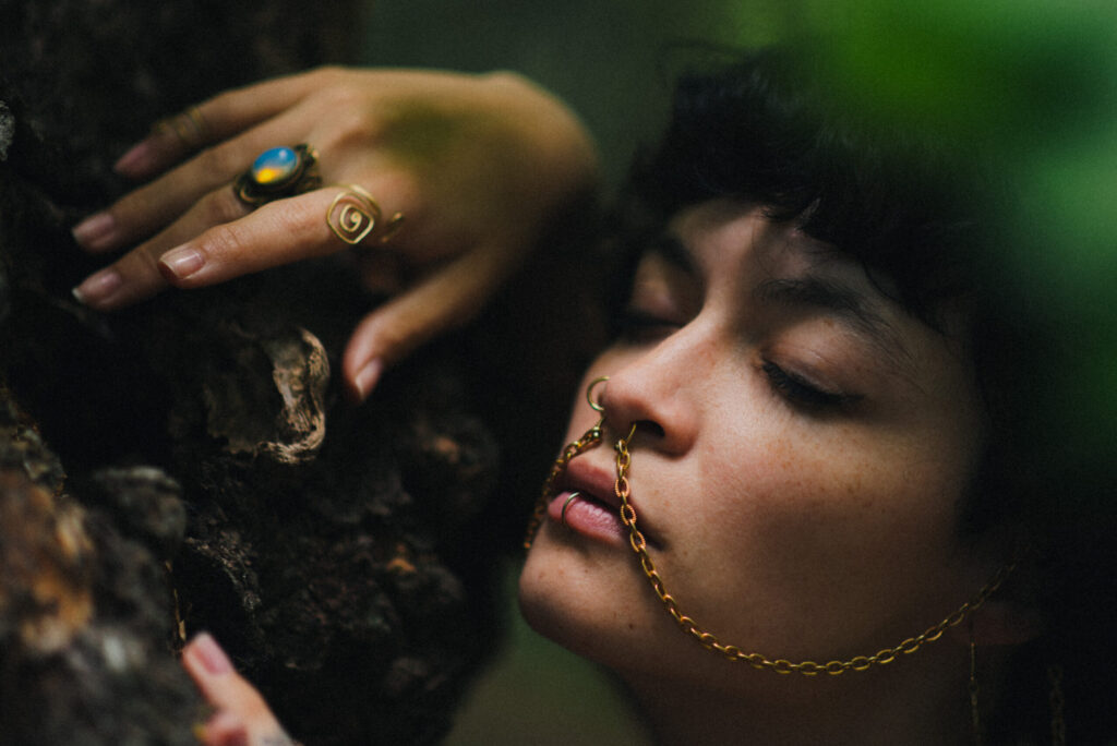 Nude photoshoot in nature