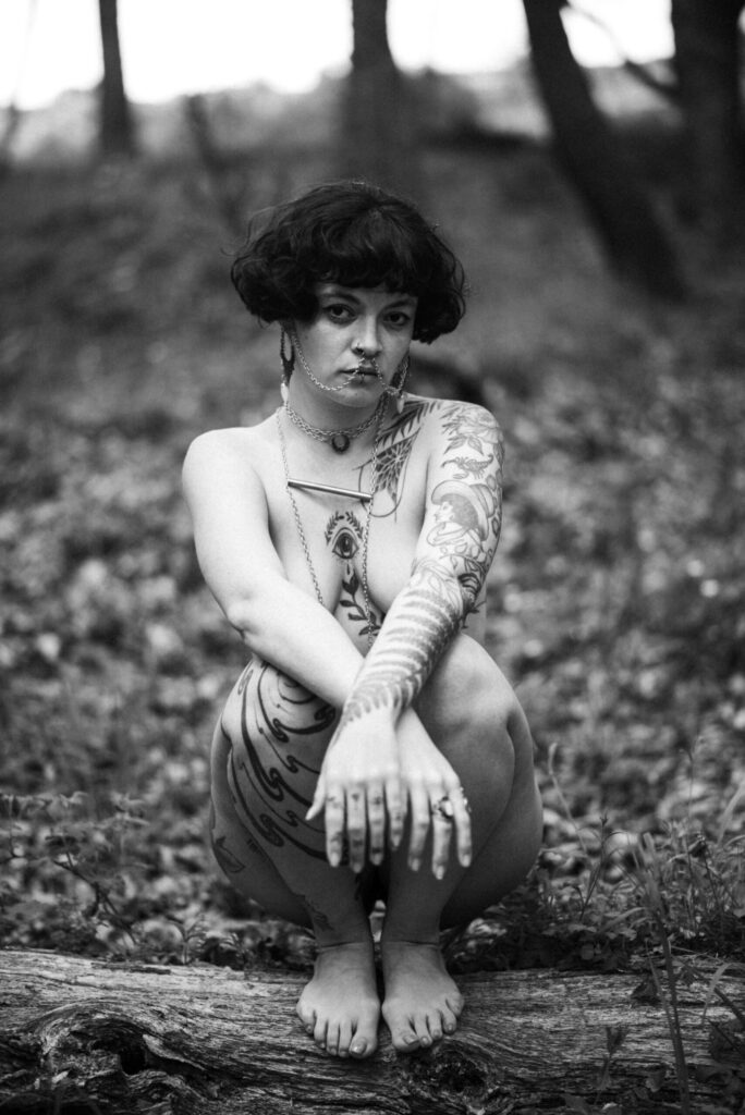 Nude photoshoot in nature