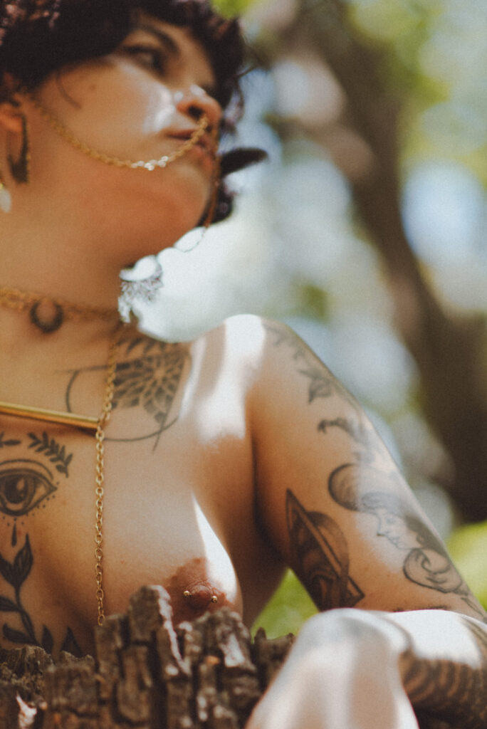 Nude photoshoot in nature