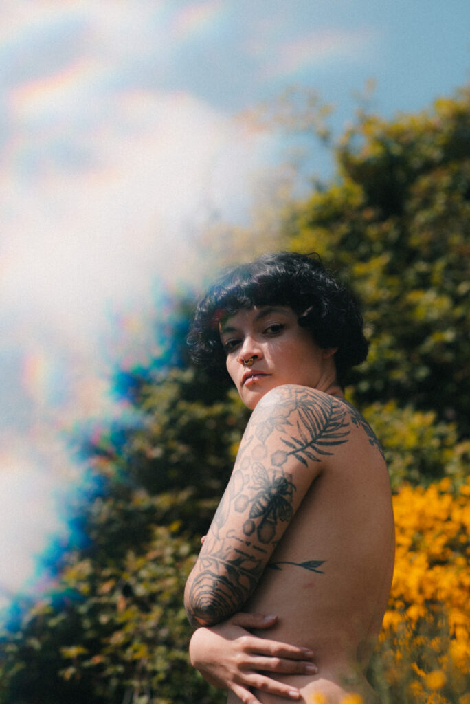 Nude photoshoot in nature