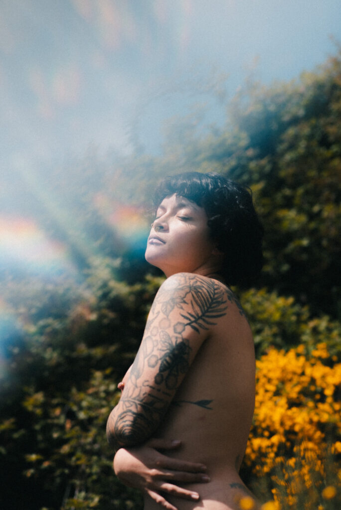 Nude photoshoot in nature