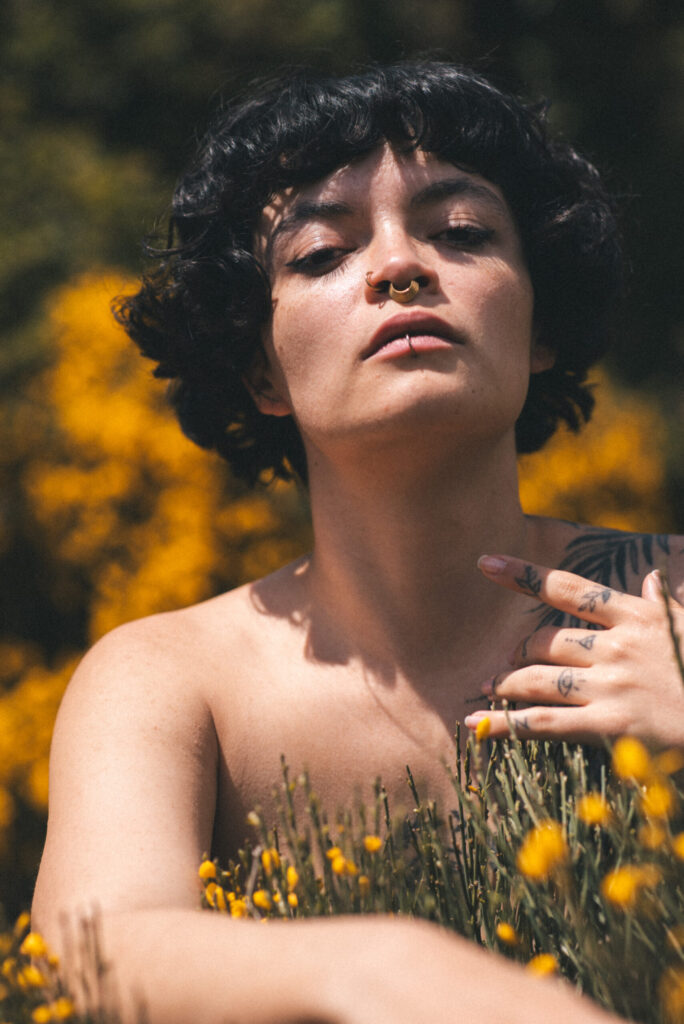 Nude photoshoot in nature